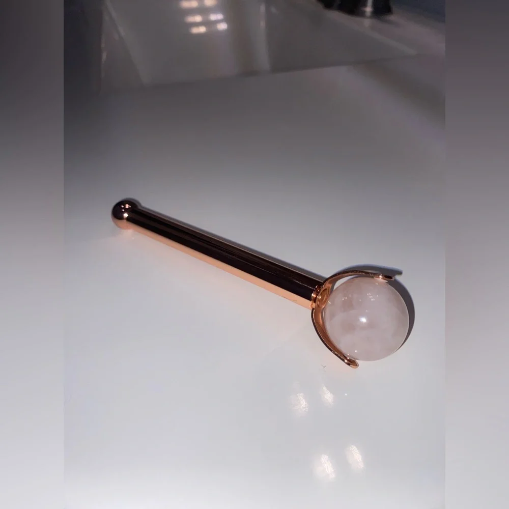 GUA SHA | Large Round Ball Rose Quartz Facial Roller and Cooling Stone